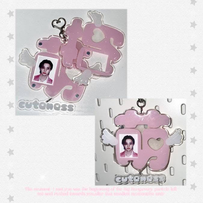 Glitter Acrylic ID Photo Holder Moe/Cat Ver. - BORAMI Store