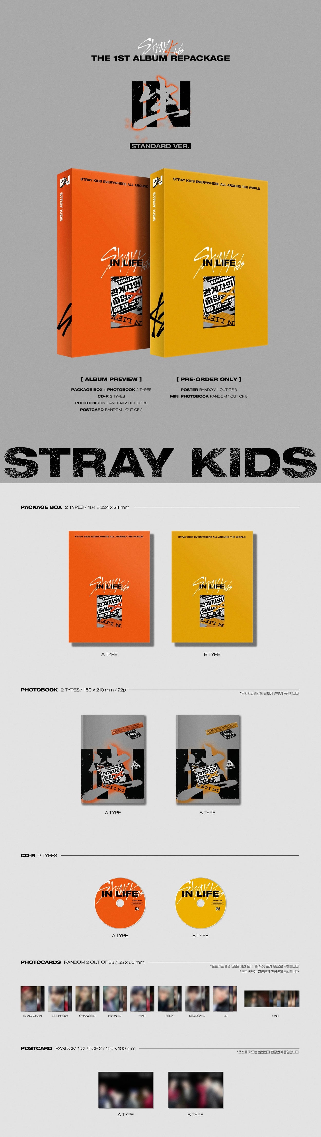 Stray Kids 1st Full Album Repackage - IN生 : IN LIFE