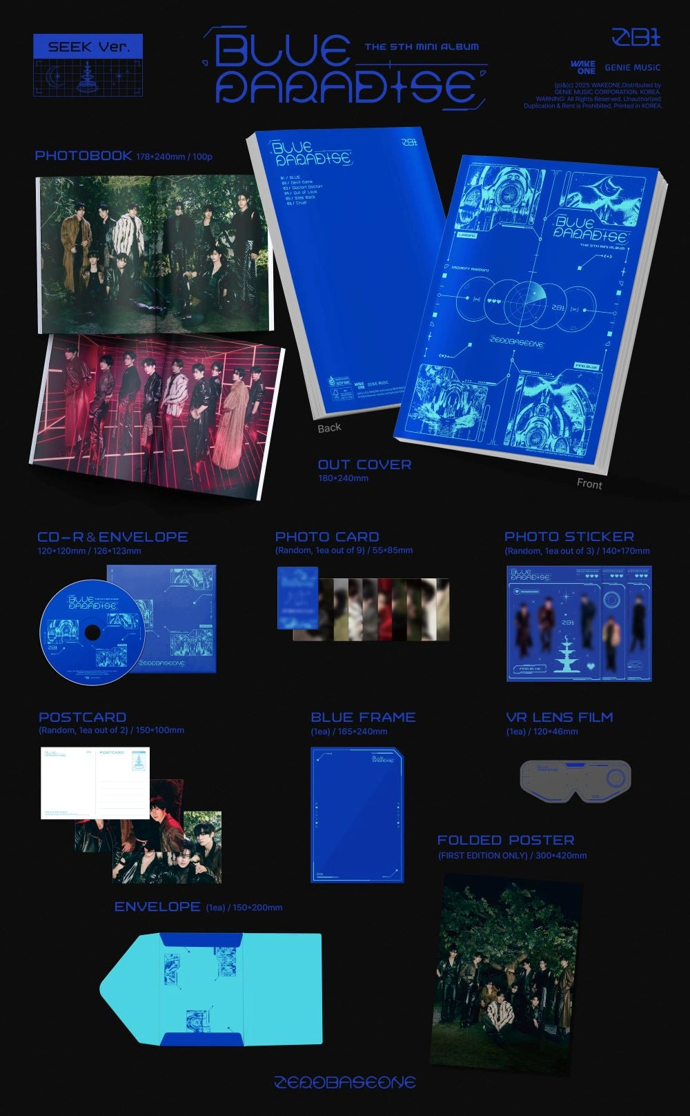 ZEROBASEONE 5th Mini Album - Blue Paradise