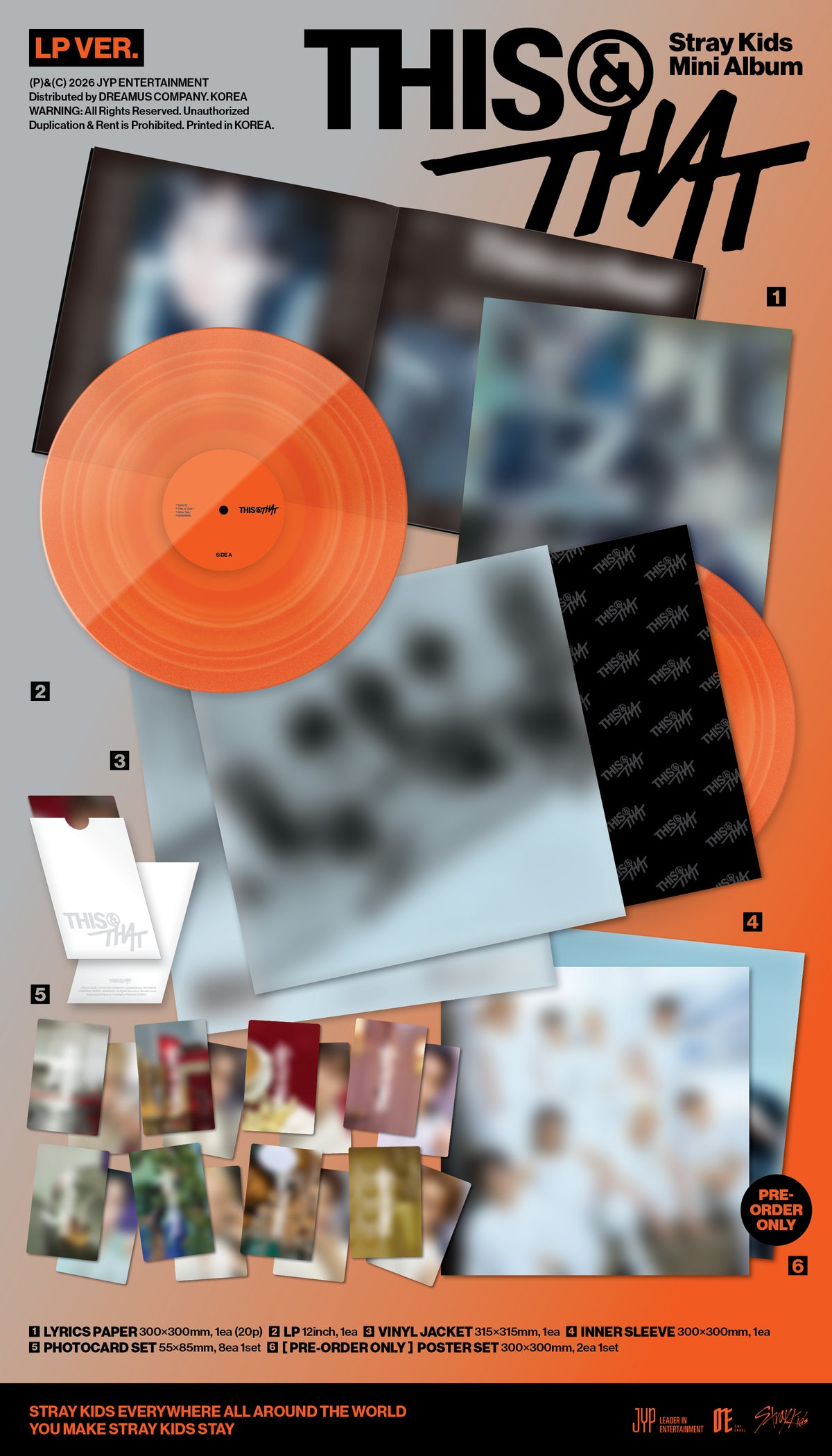 Stray Kids 10th Mini Album - THIS & THAT (LP Ver.) (with Pre-Order Benefit Photocard)