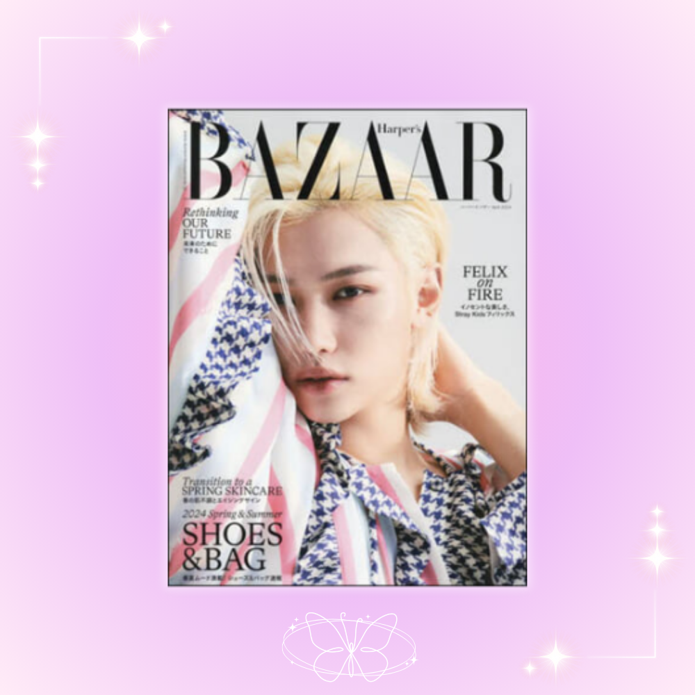 Stray Kids Felix Harper's Bazaar Japan Magazine - April 2024 Issue