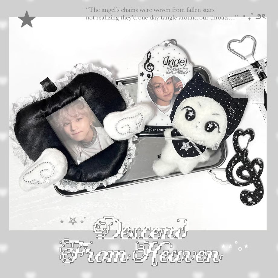 Angel Heart Cushion Photocard Holder Black Ver. - BORAMI Store