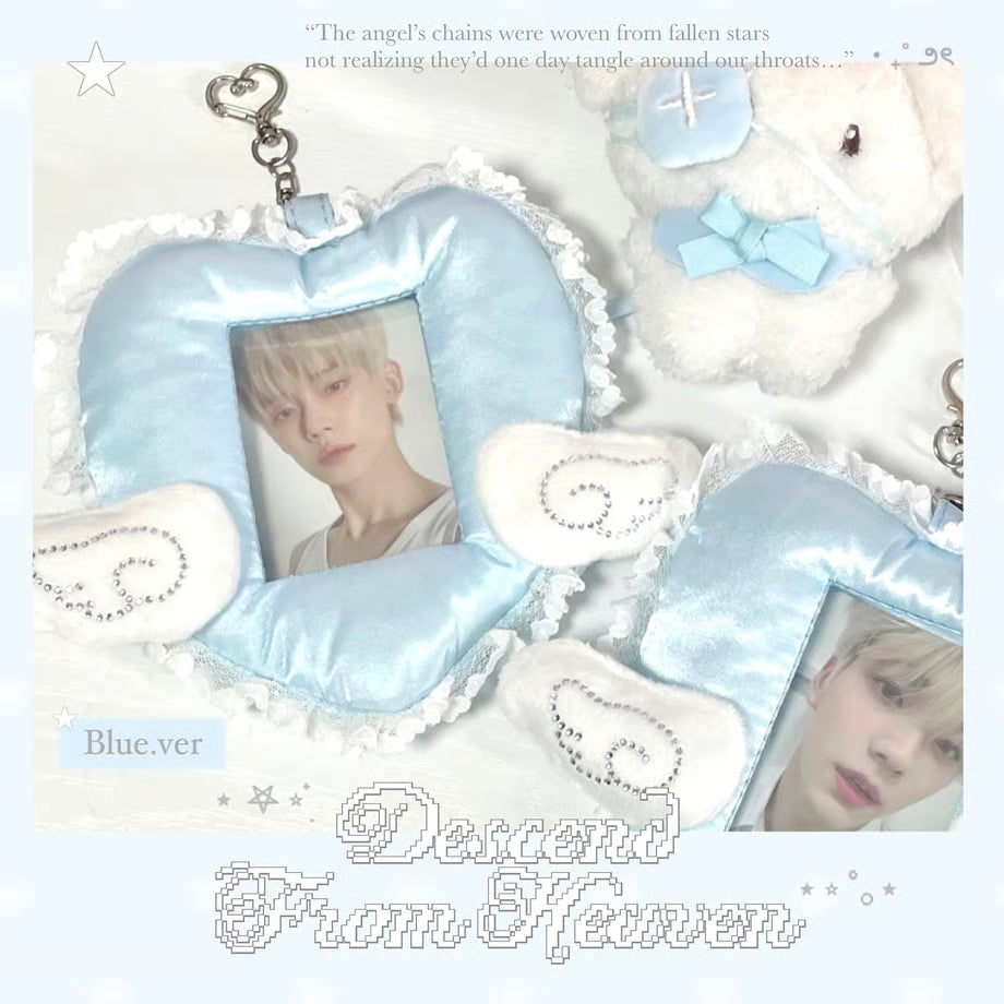 Angel Heart Cushion Photocard Holder Blue Ver. - BORAMI Store
