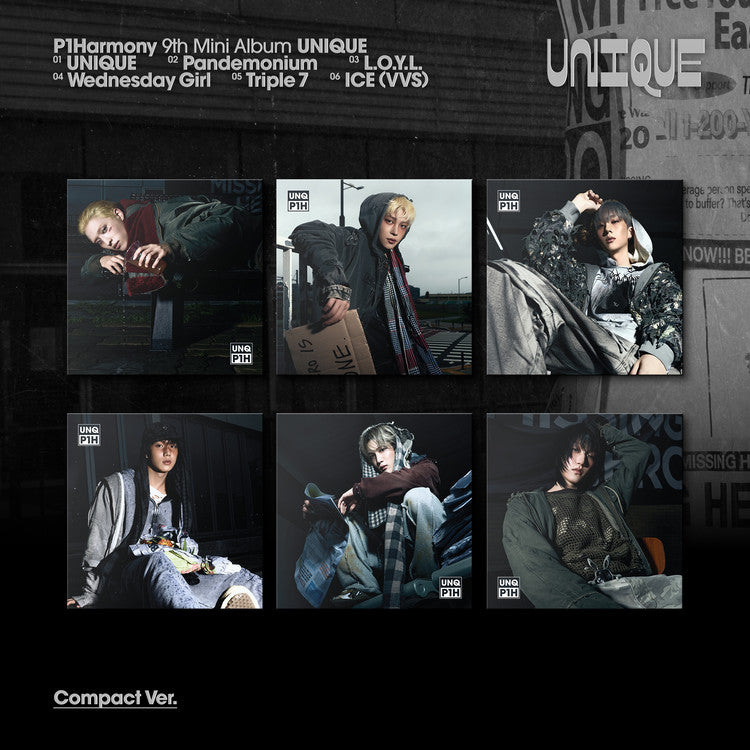 [PRE-ORDER] P1Harmony 9th Mini Album - UNIQUE (Compact Ver.)