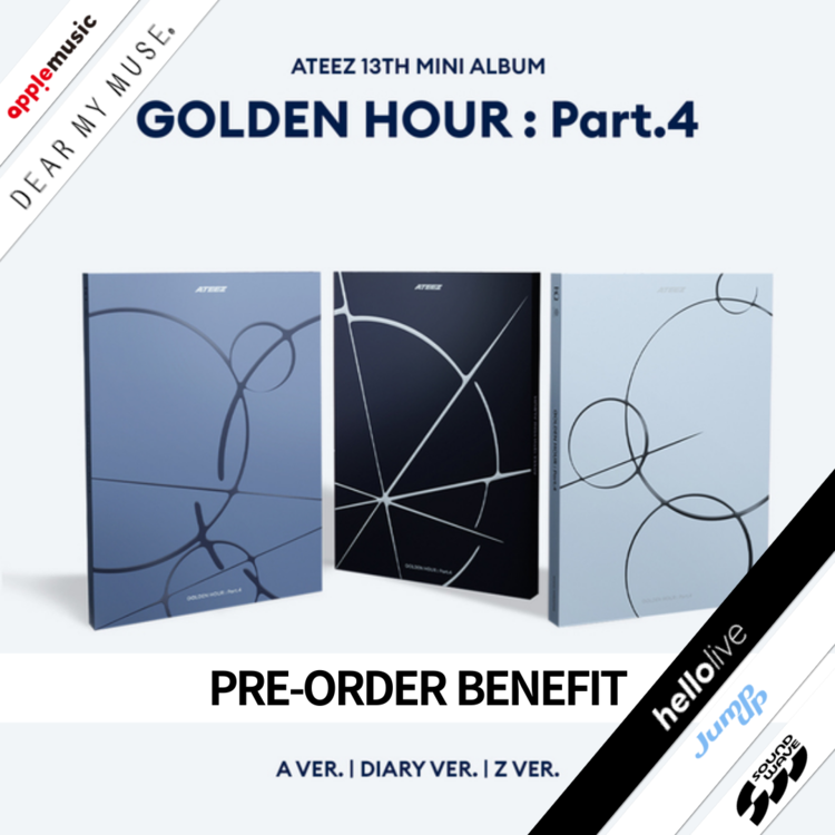 [PRE-ORDER] ATEEZ 13th Mini Album - GOLDEN HOUR : Part.4 (with Pre-Order Benefit Photocard)