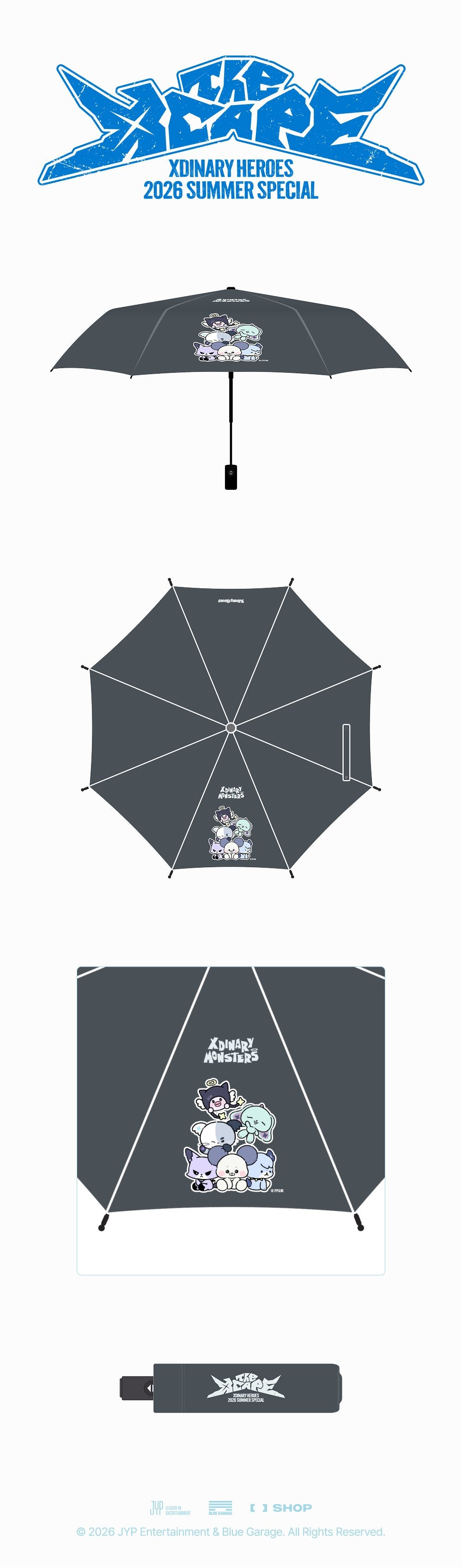 [PRE-ORDER] Xdinary Monsters Folding Sun Umbrella - Xdinary Heroes 2026 Summer Special 'The Xcape' MD