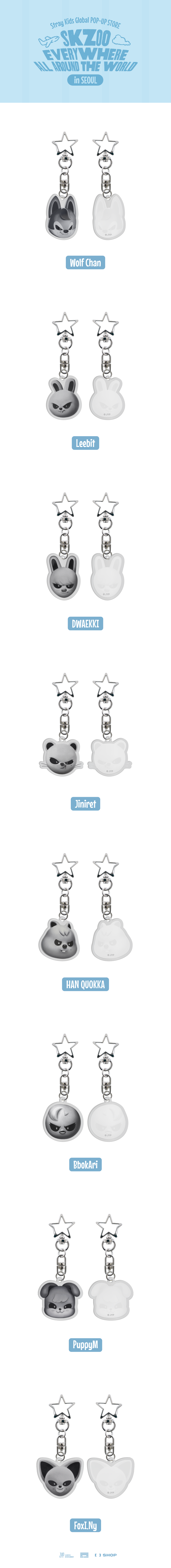[PRE-ORDER] Evil SKZOO Acrylic Keyring - Stray Kids SKZOO Everywhere All Around the World Seoul Pop Up MD