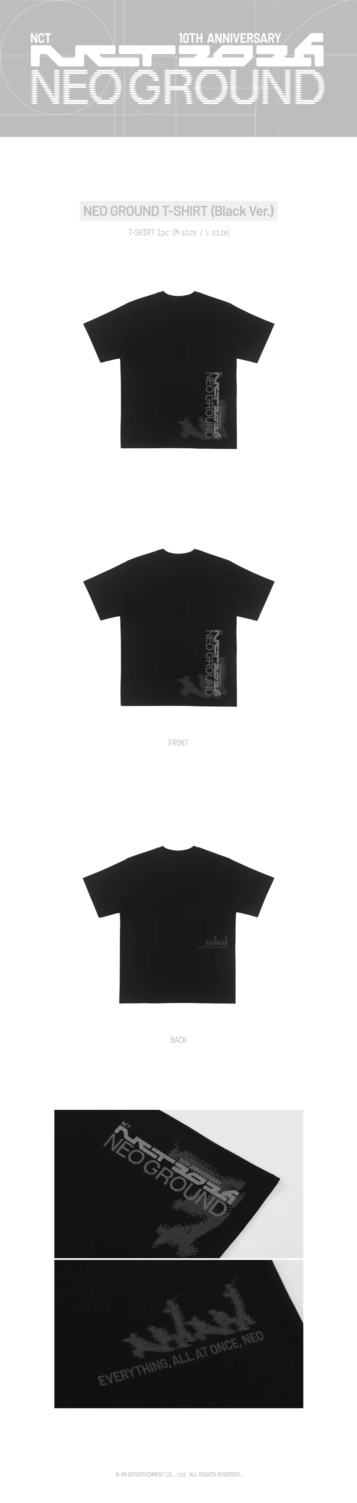 [PRE-ORDER] NEO GROUND T-Shirt [Black Ver.] - 2026 NCT 10TH ANNIVERSARY [NCT 2026] POP UP : NEO GROUND
