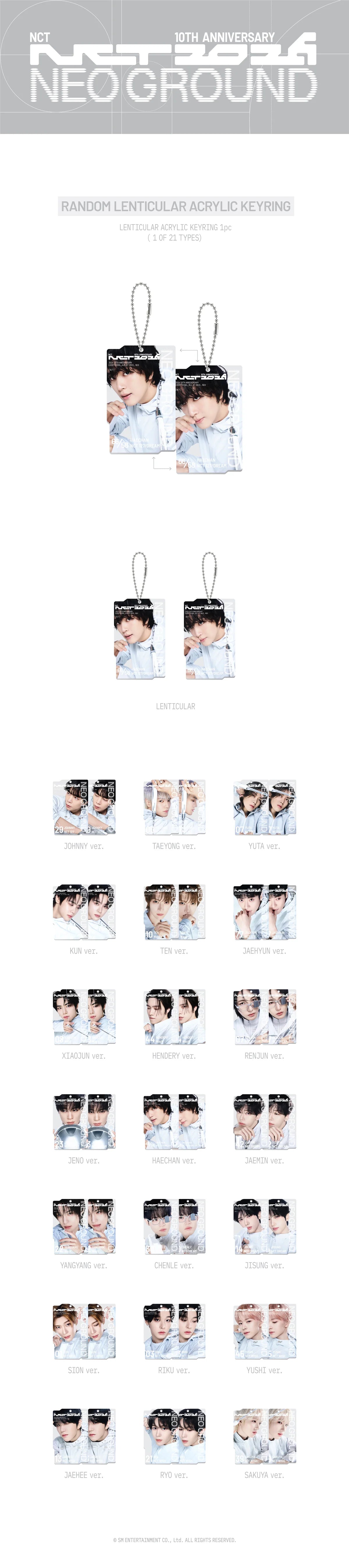 [PRE-ORDER] Random Lenticular Acrylic Keyring - 2026 NCT 10TH ANNIVERSARY [NCT 2026] POP UP : NEO GROUND