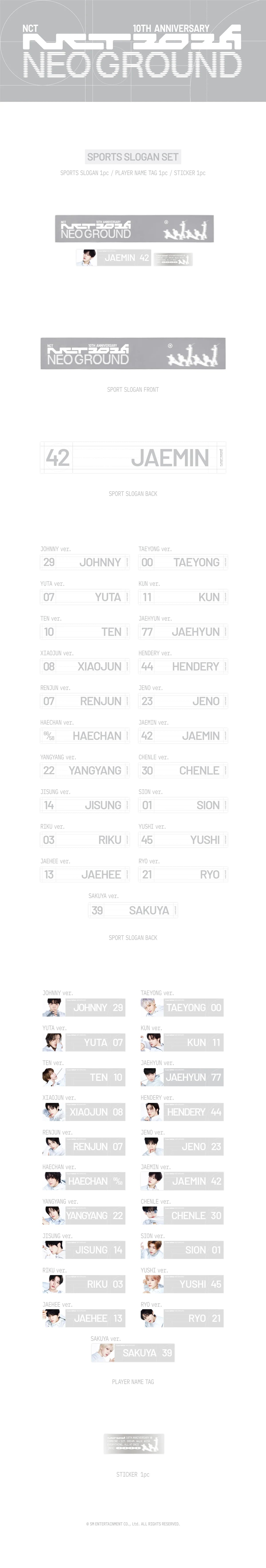 [PRE-ORDER] Sports Slogan Set - 2026 NCT 10TH ANNIVERSARY [NCT 2026] POP UP : NEO GROUND