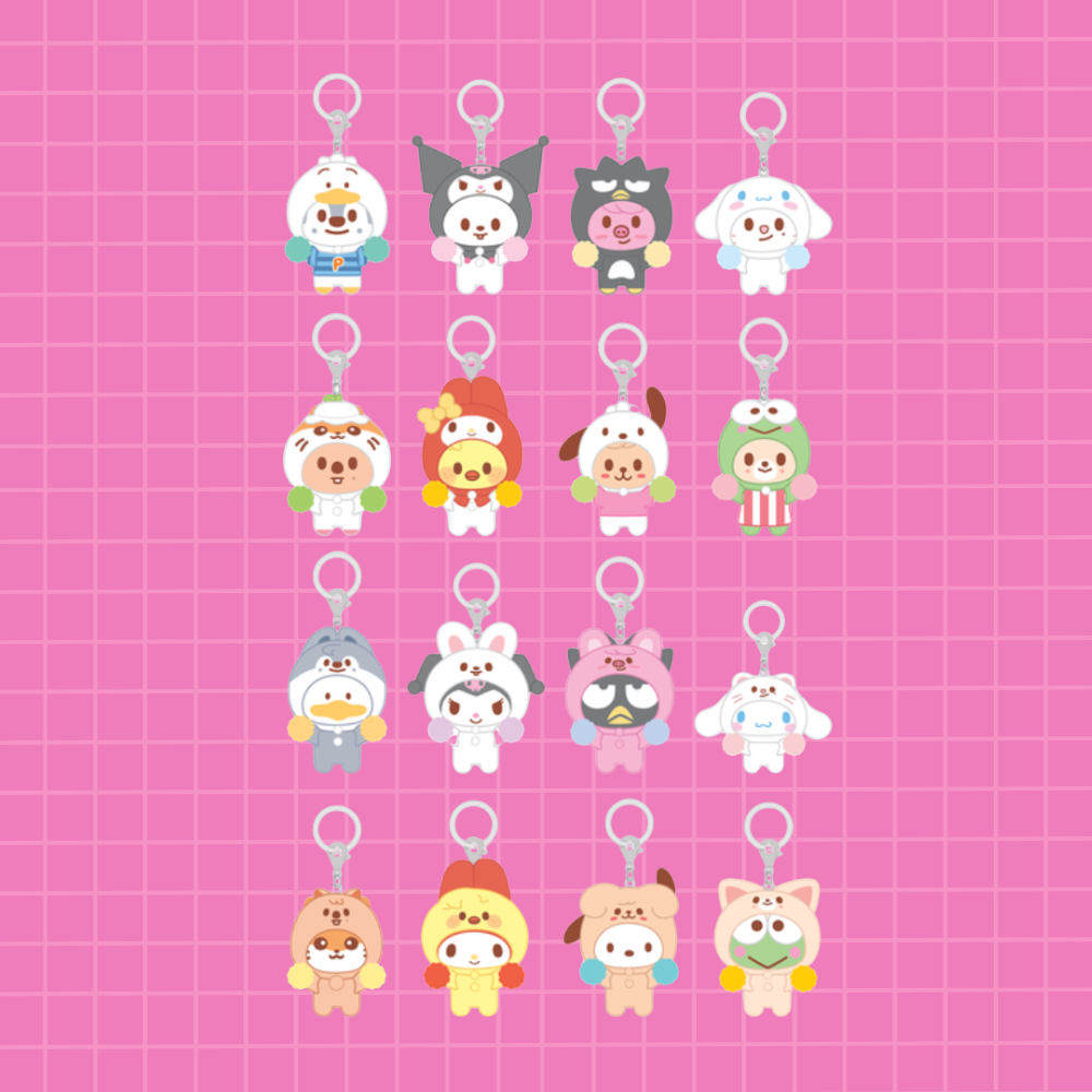 [PRE-ORDER] Secret Flocked Figure Keyring (Cheer Up Ver.) - SKZOO X SANRIO CHARACTERS