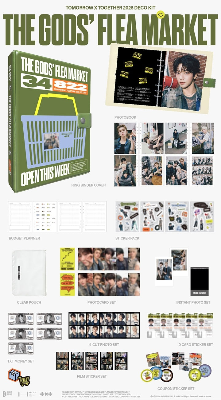 [PRE-ORDER] TOMORROW X TOGETHER 2026 Deco Kit 'The Gods' Flea Market'