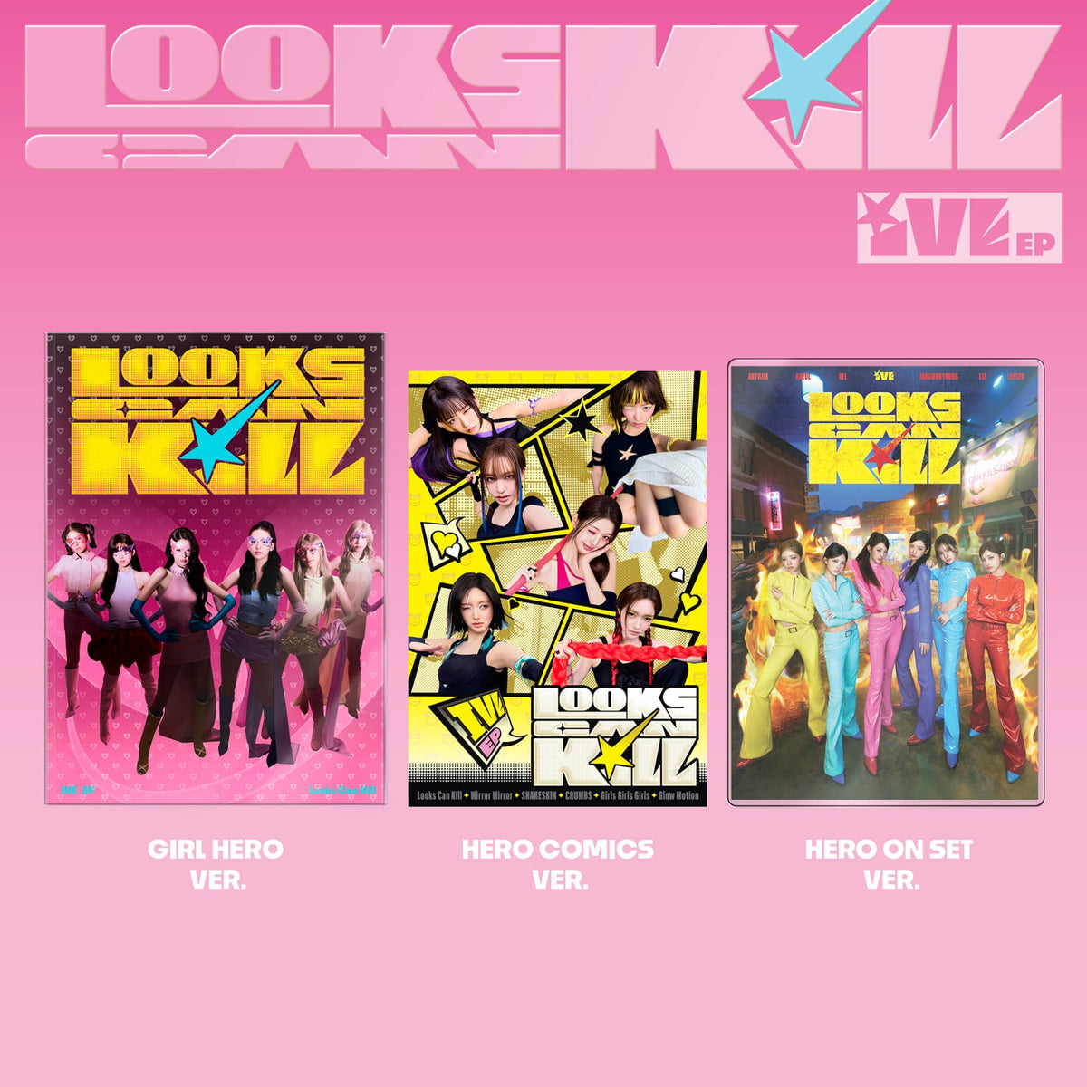 [PRE-ORDER] IVE EP - [Looks Can Kill] (Version Set) (w/ Pre-Order Benefit Set)