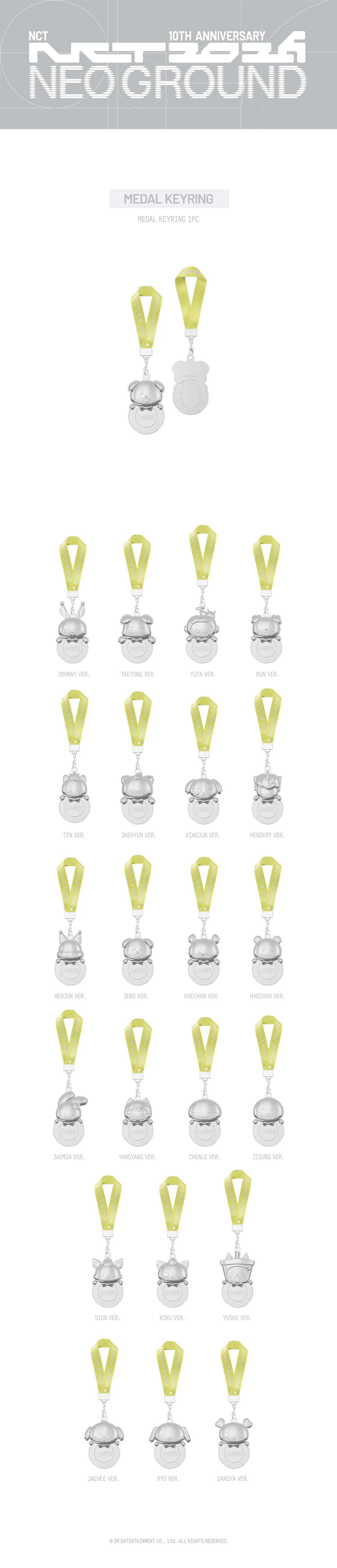 [PRE-ORDER] Medal Keyring - 2026 NCT 10TH ANNIVERSARY [NCT 2026] POP UP : NEO GROUND