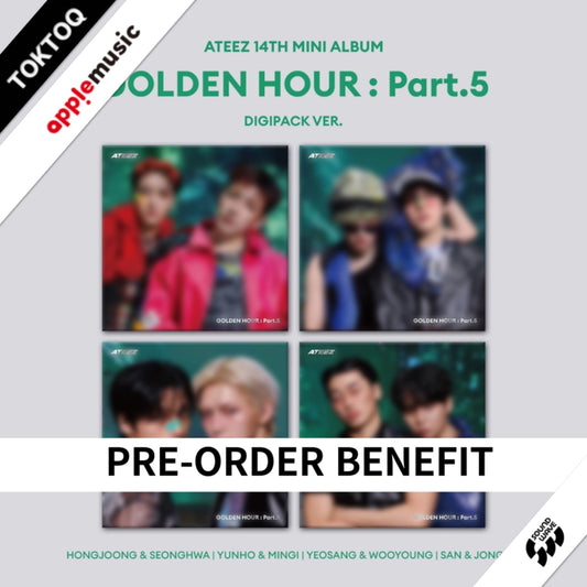 [PRE-ORDER] ATEEZ 14th Mini Album - GOLDEN HOUR : Part.5 Digipack Unit Version (with Pre-Order Benefit Photocard)