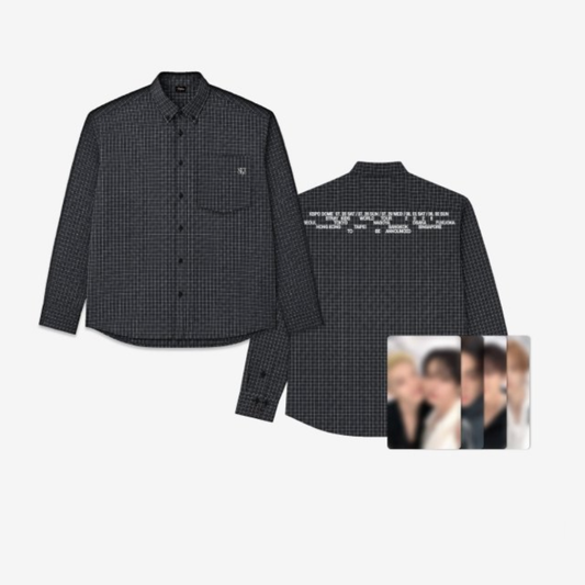 [PRE-ORDER] Check Shirt - Stray Kids World Tour 'RUN IT' MD