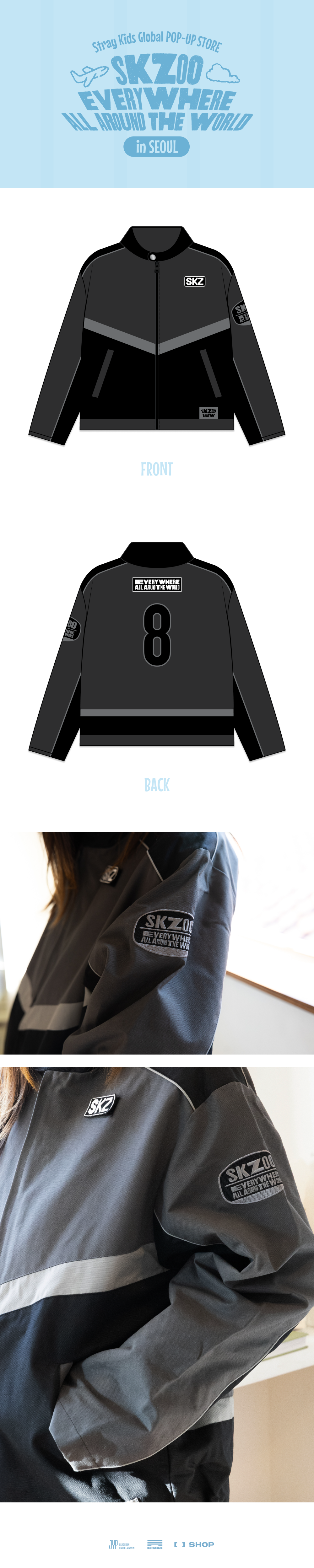 [PRE-ORDER] Racing Jacket Seoul Version - Stray Kids SKZOO Everywhere All Around the World Seoul Pop Up MD
