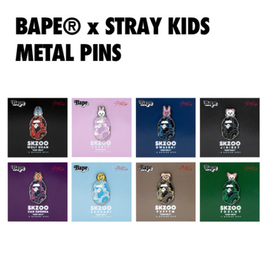 [PRE ORDER] BAPE x STRAY KIDS Metal Pins