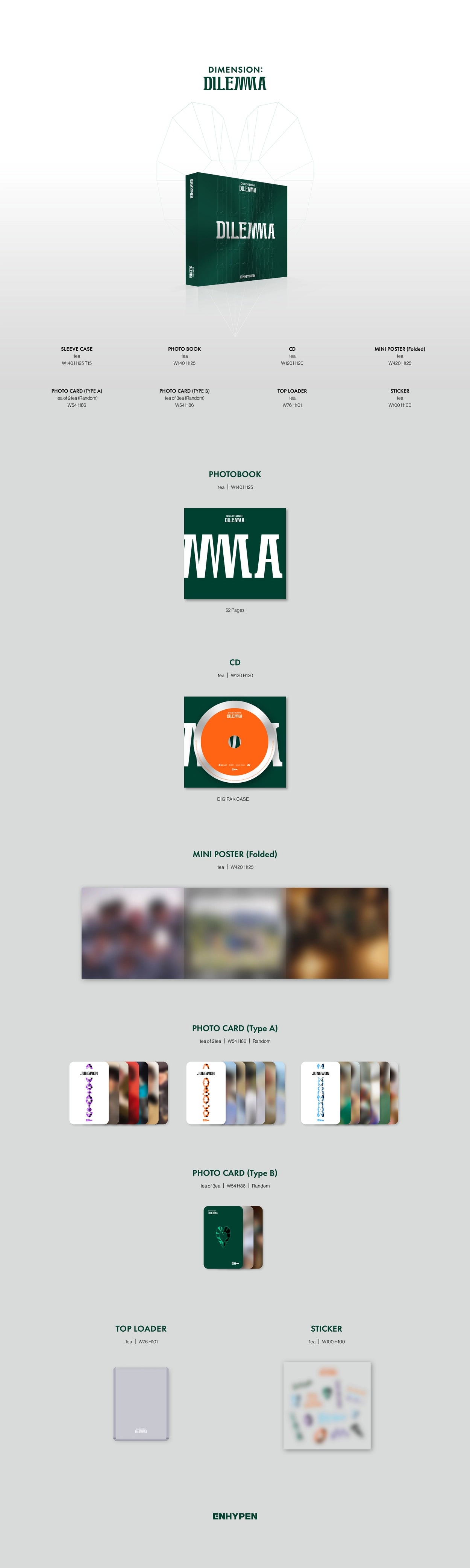 ENHYPEN 1st Full Album - DIMENSION : DILEMMA (Essential Ver.)