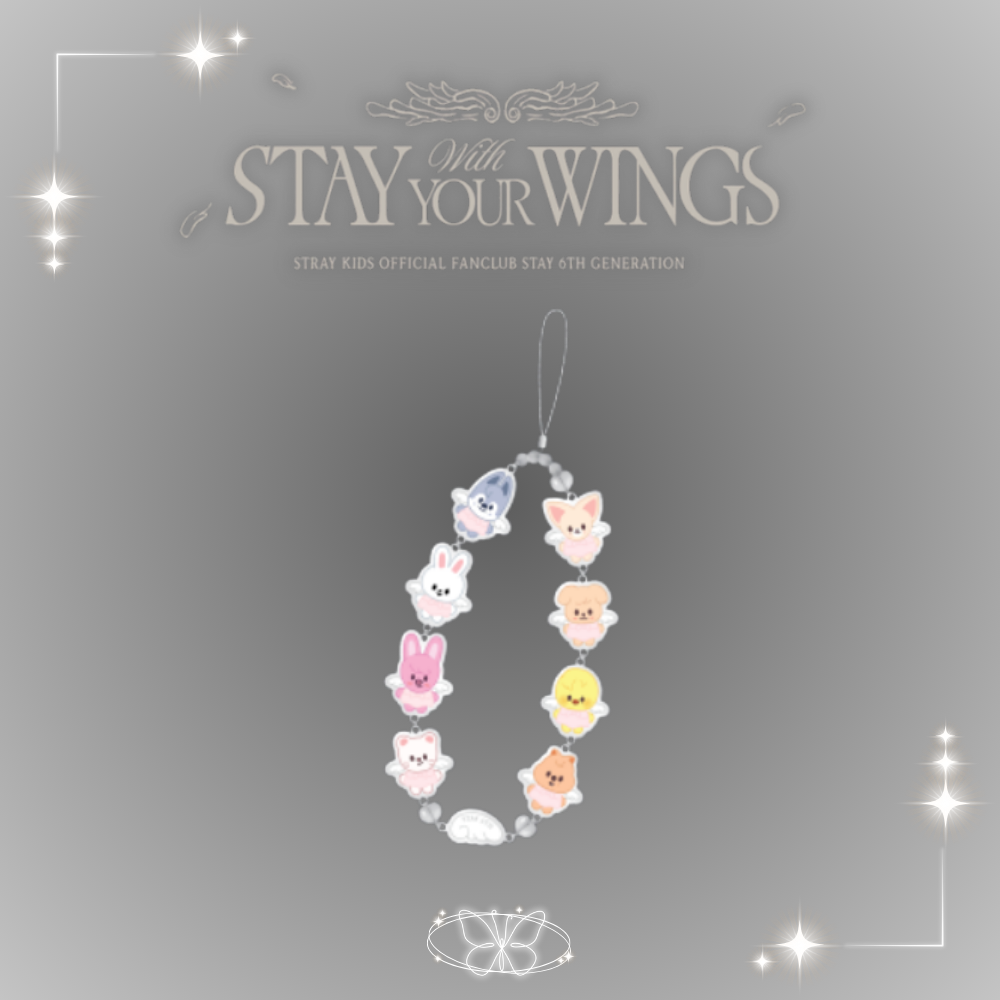 [PRE-ORDER] Stray Kids 6th Generation 'STAY With Your Wings' Membership Kit SKZOO Acrylic Phone Strap