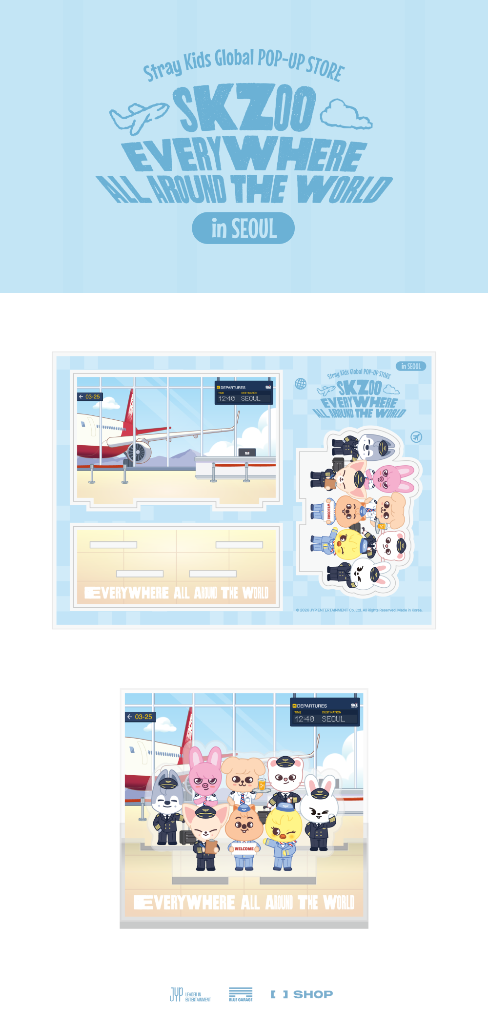 [PRE-ORDER] SKZOO Acrylic Stand Seoul Version - Stray Kids SKZOO Everywhere All Around the World Seoul Pop Up MD