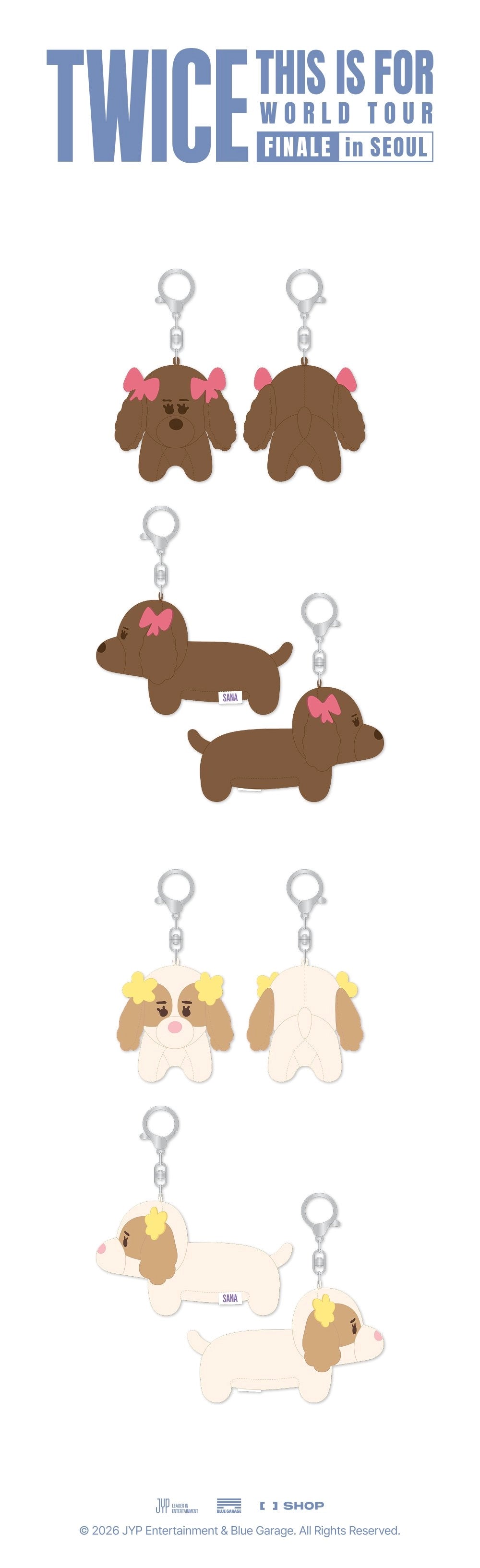 [PRE-ORDER] Sana Twin Plush Keyring Set - TWICE 2026 World Tour 'THIS IS FOR' Finale in Seoul MD