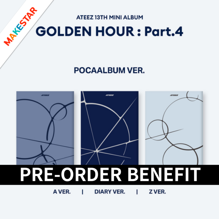 [PRE-ORDER] ATEEZ 13th Mini Album - GOLDEN HOUR : Part.4 (POCAALBUM Ver.) (with Pre-Order Benefit Photocard)
