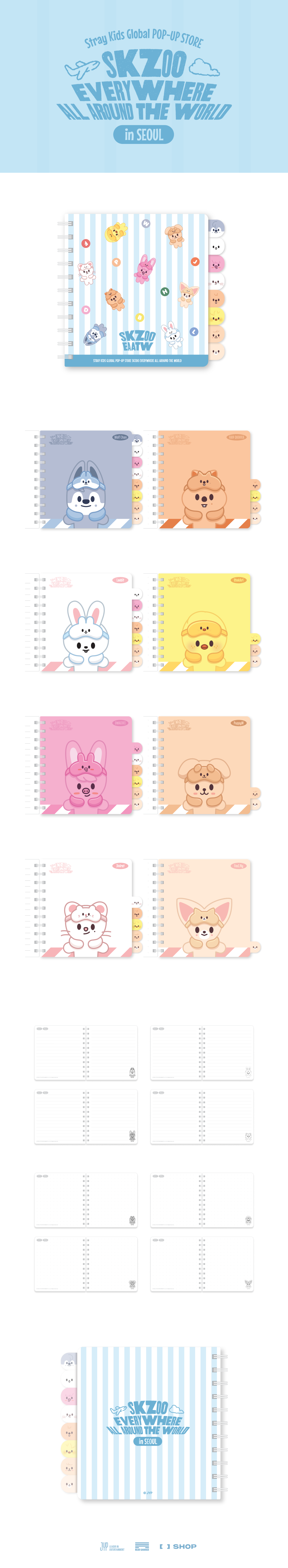 [PRE-ORDER] SKZOO Index Note Seoul Version - Stray Kids SKZOO Everywhere All Around the World Seoul Pop Up MD