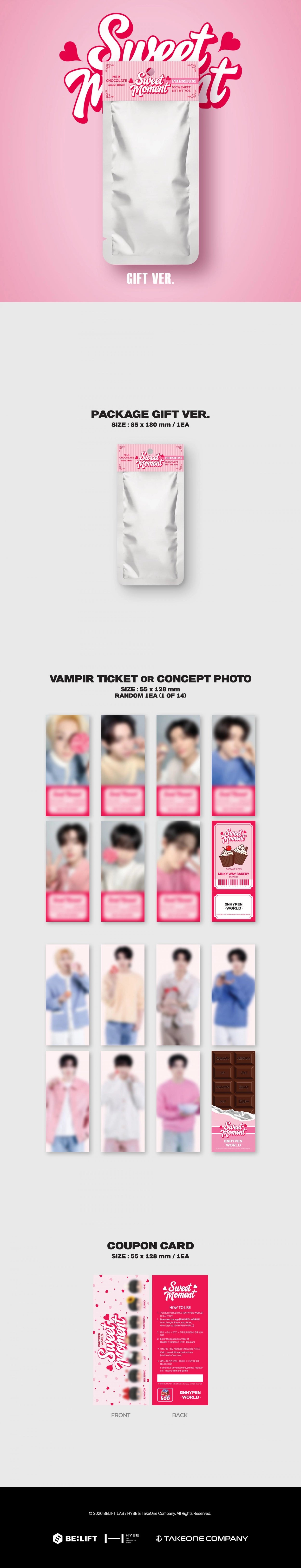 [PRE-ORDER] ENHYPEN World Coupon Card Collection - Sweet Moment Gift Ver.