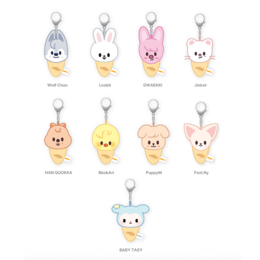 [PRE-ORDER] Plush Keyring Ice Cream Ver. - Stray Kids 'THIS & THAT' Pop Up Store