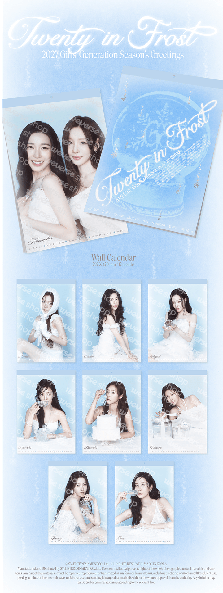 [PRE-ORDER] Girls Generation 2027 Seasons Greetings 'Twenty in Frost'