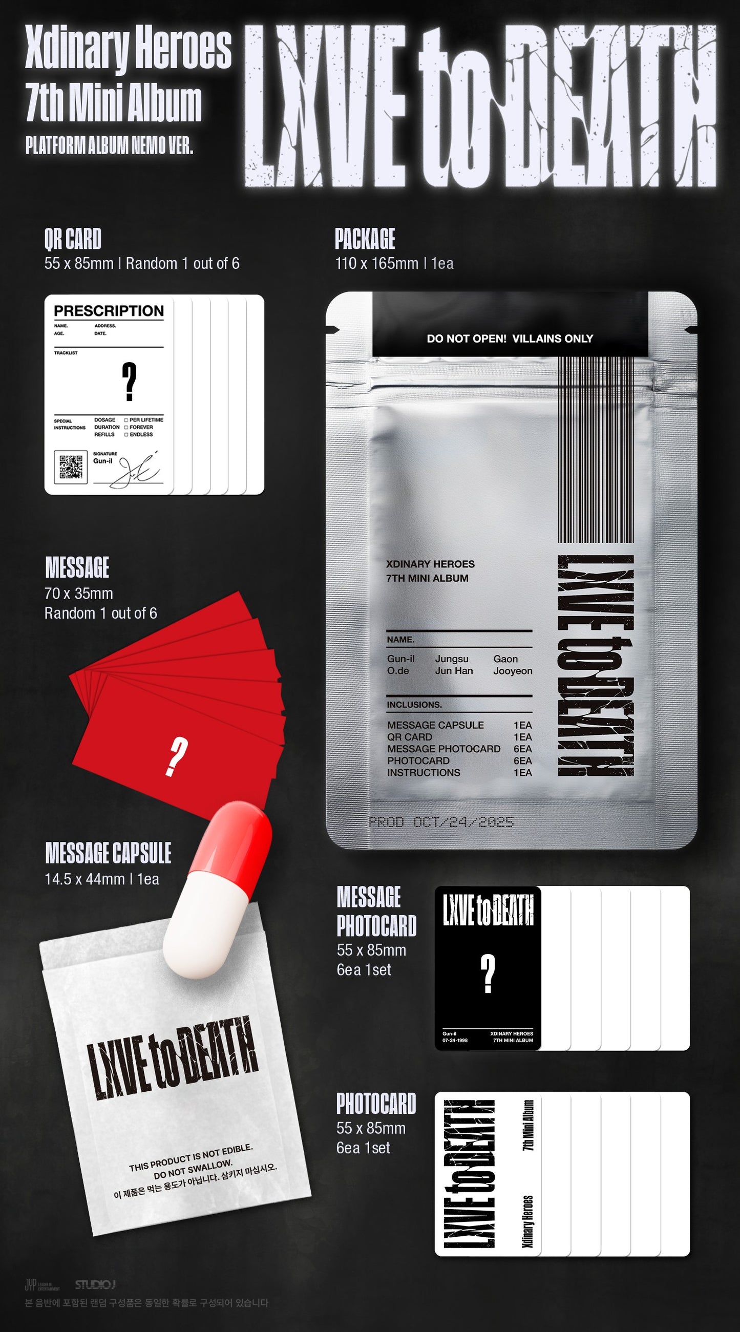 [PRE ORDER] Xdinary Heroes 7th Mini Album - LXVE TO DEATH (Platform Version)