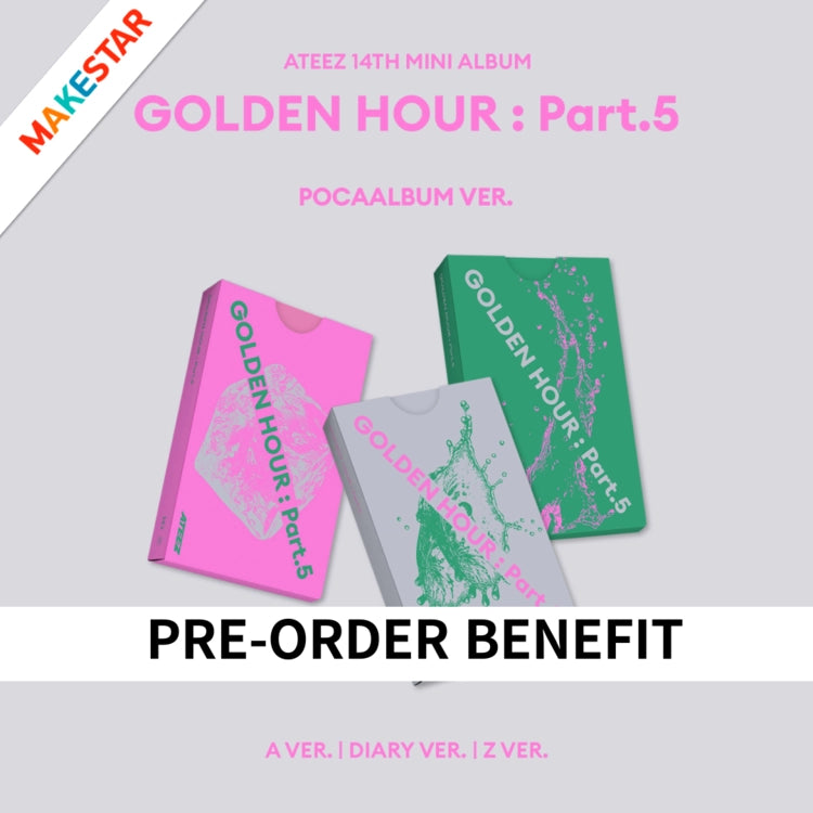 [PRE-ORDER] ATEEZ 14th Mini Album - GOLDEN HOUR : Part.5 POCAALBUM Version (with Pre-Order Benefit Photocard)