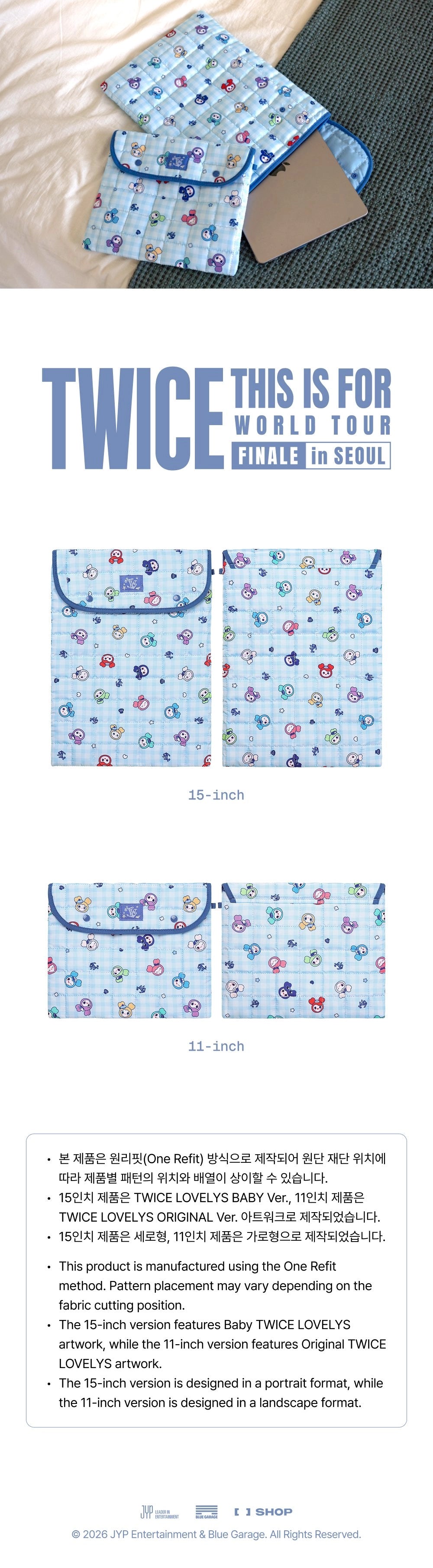 [PRE-ORDER] Lovely Laptop Pouch - TWICE 2026 World Tour 'THIS IS FOR' Finale in Seoul MD