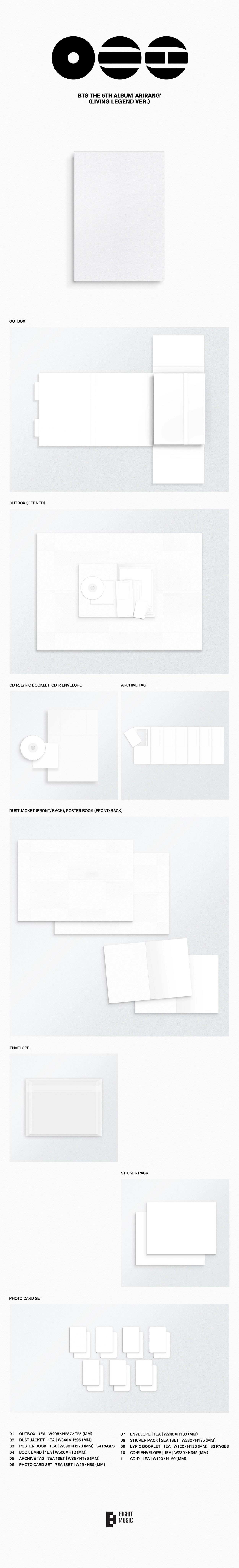 [PRE-ORDER] BTS 5th Album - ARIRANG (Living Legend Ver.) (with Pre-Order Benefit Photocard)