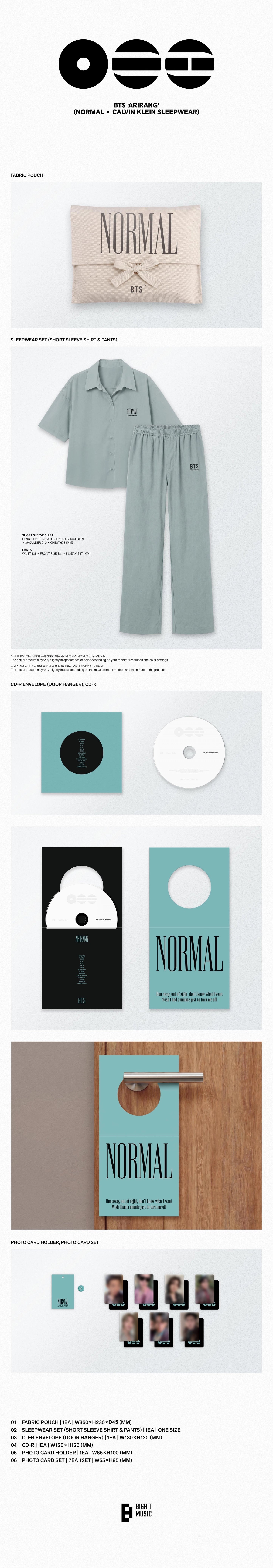 [PRE-ORDER] BTS 5th Album - ARIRANG (NORMAL x CALVIN KLEIN SLEEPWEAR)
