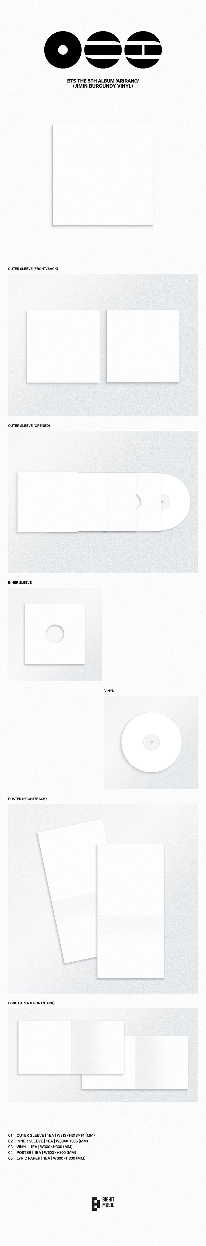[PRE-ORDER] BTS 5th Album - ARIRANG Standard Vinyl (Random Member Ver. & Set)