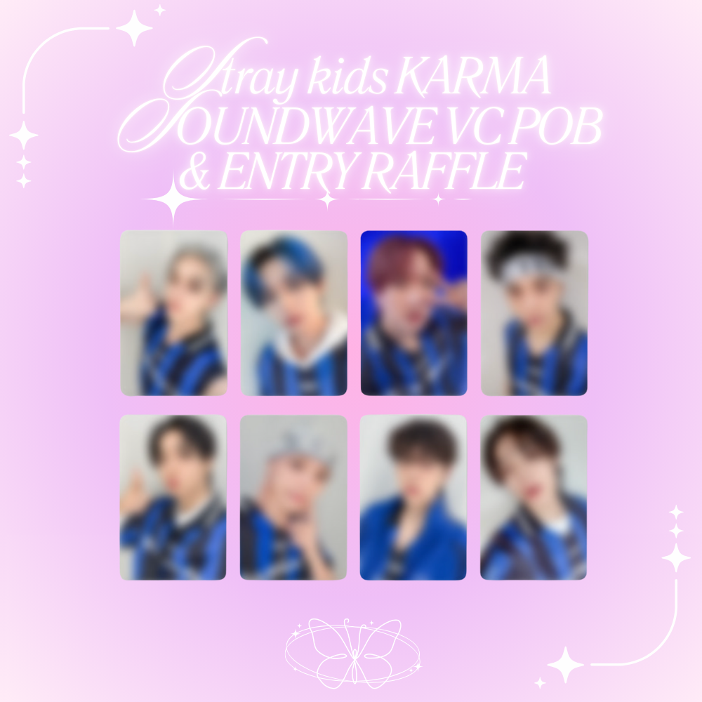 [PRE-ORDER] Stray Kids KARMA SOUNDWAVE VC Event POB Photocard & VC Raffle Entry
