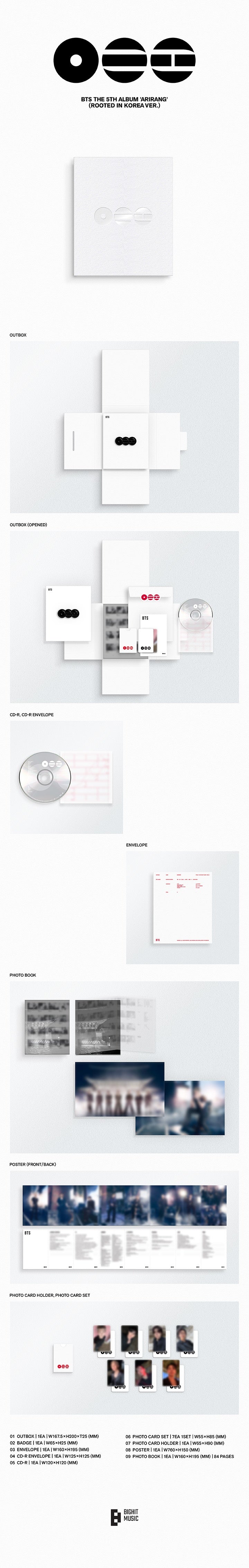 [PRE-ORDER] BTS 5th Album - ARIRANG (Standard Ver.) (with Pre-Order Benefit Photocard)