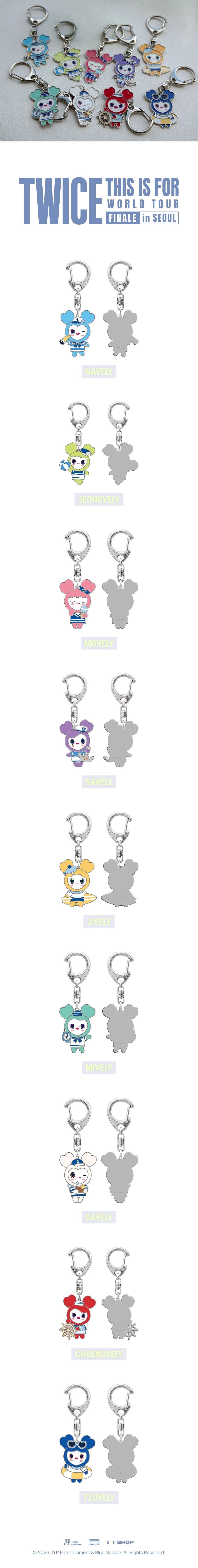 [PRE-ORDER] Lovely Metal Keyring Marine Ver. - TWICE 2026 World Tour 'THIS IS FOR' Finale in Seoul MD