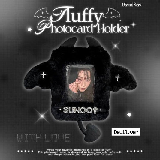Fluffy Name Tag Photocard Holder Devil Ver. - BORAMI Store