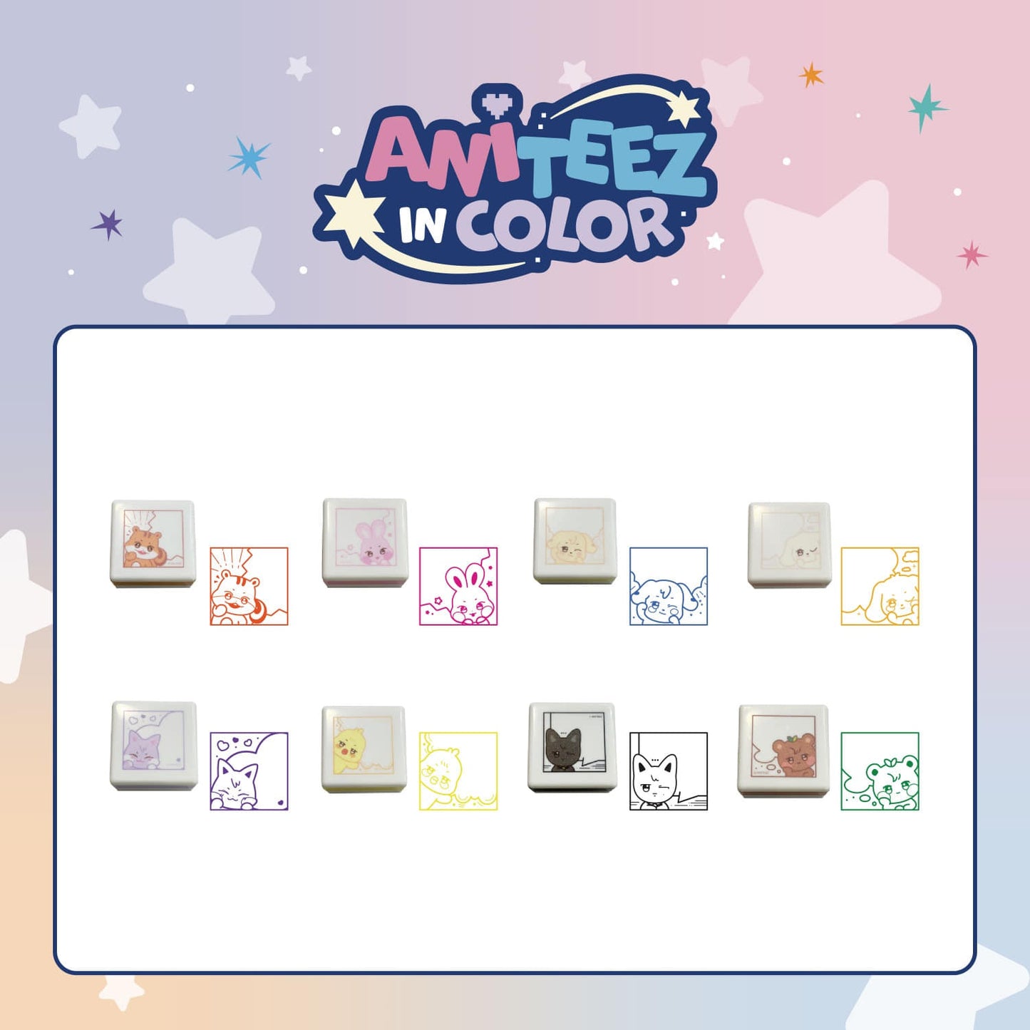 [PRE-ORDER] Speech Bubble Stamp - ATEEZ X ANITEEZ POP-UP STORE [ANITEEZ IN COLOR] MD