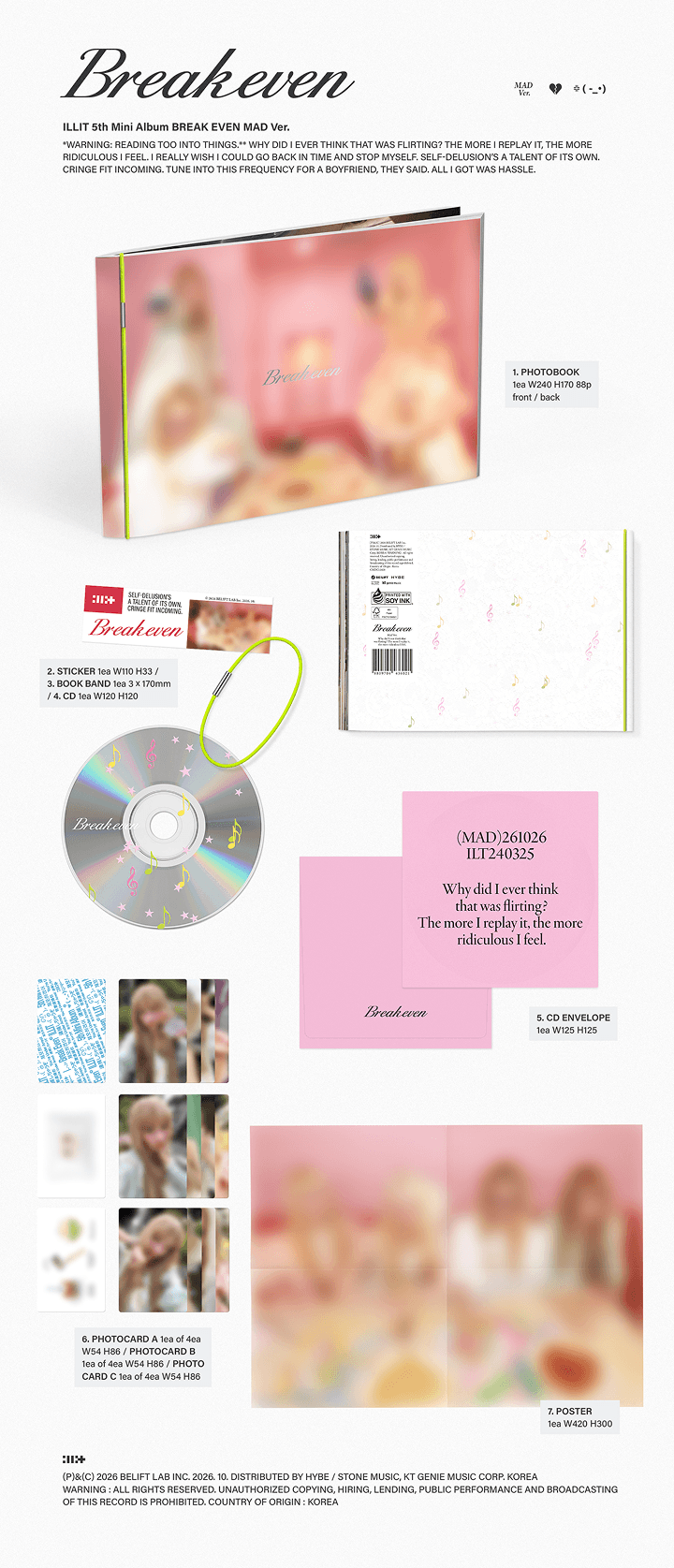 [PRE-ORDER] ILLIT 5th Mini Album - BREAK EVEN (Burning / Quiet / Mad Version)