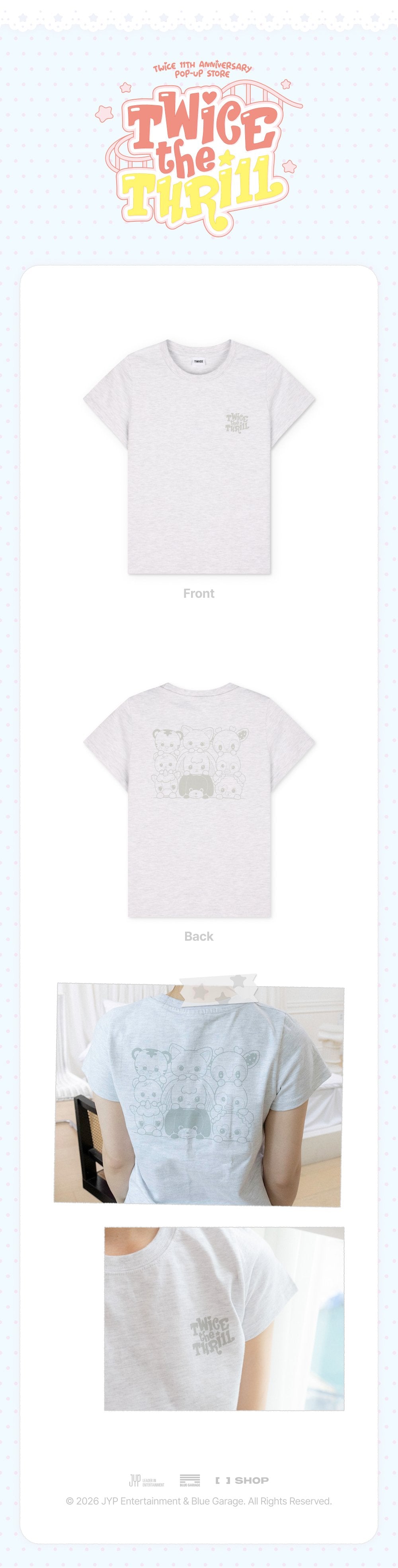 [PRE-ORDER] T-Shirt (Grey) - TWICE THE THRILL Pop Up MD