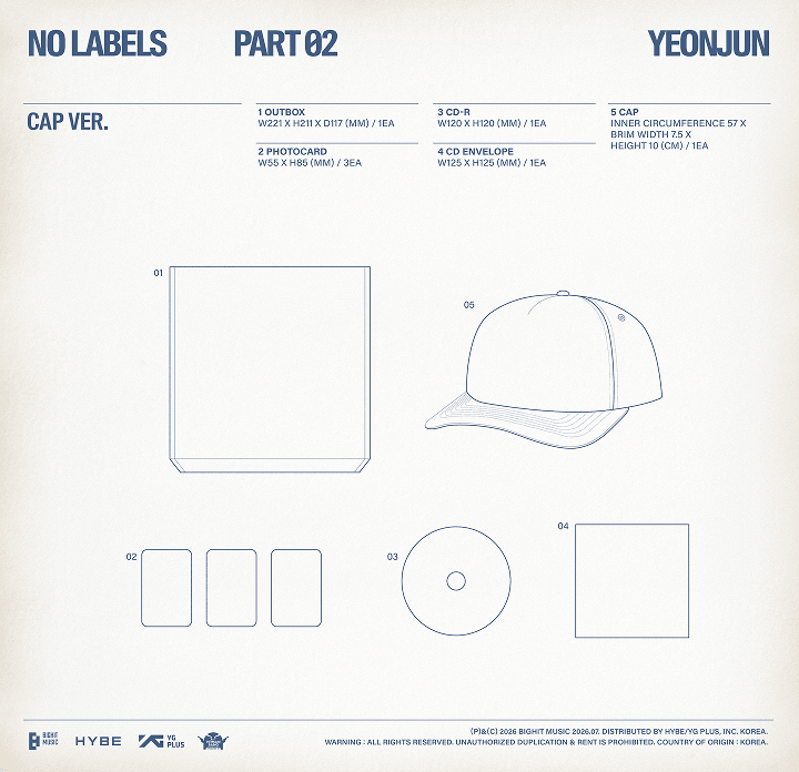 [PRE-ORDER] TXT Yeonjun [NO LABELS: PART 02] Cap Version