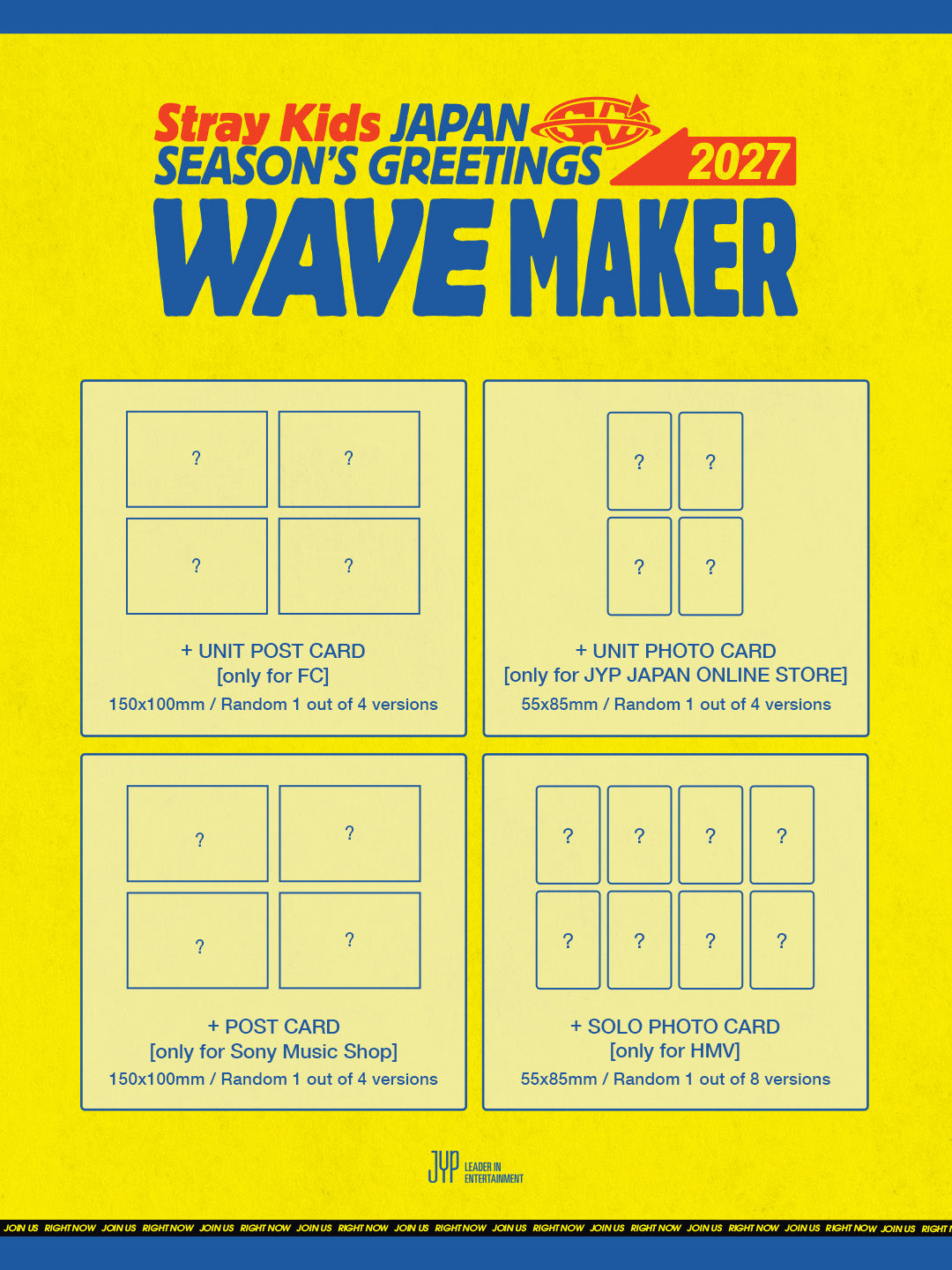[PRE-ORDER] Stray Kids Japan Seasons Greetings 2027 'Wave Maker'