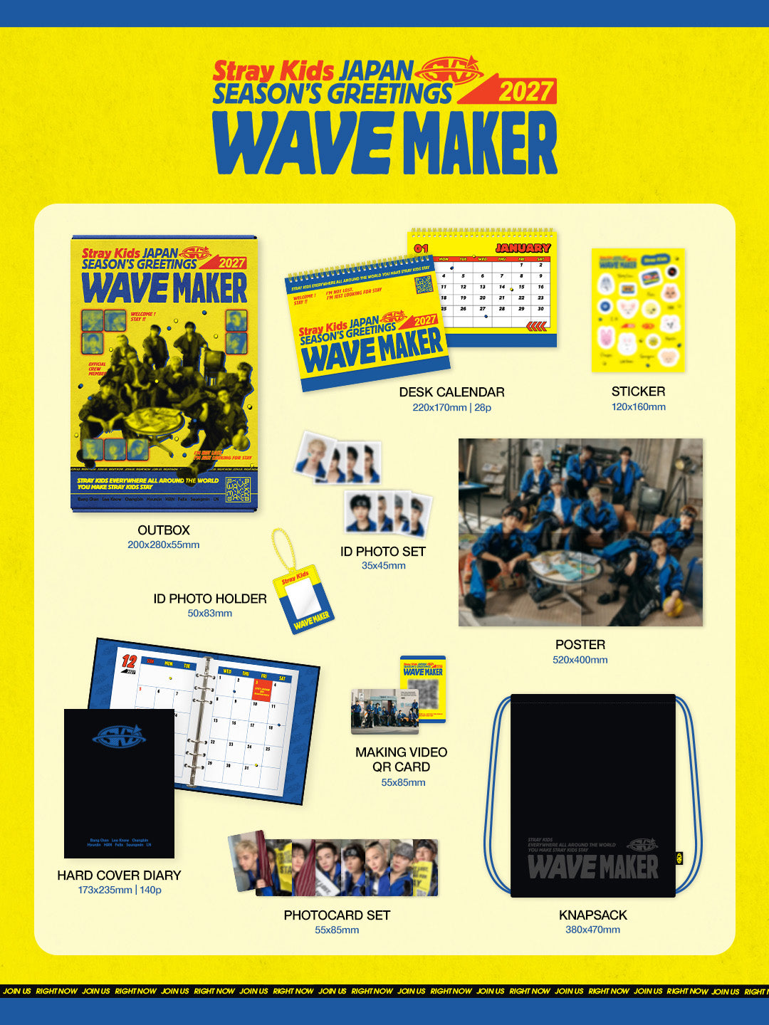 [PRE-ORDER] Stray Kids Japan Seasons Greetings 2027 'Wave Maker'