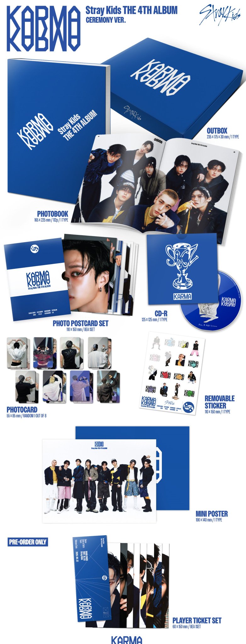 [PRE-ORDER] Stray Kids 4th album 'KARMA' - Ceremony/Hooray Version