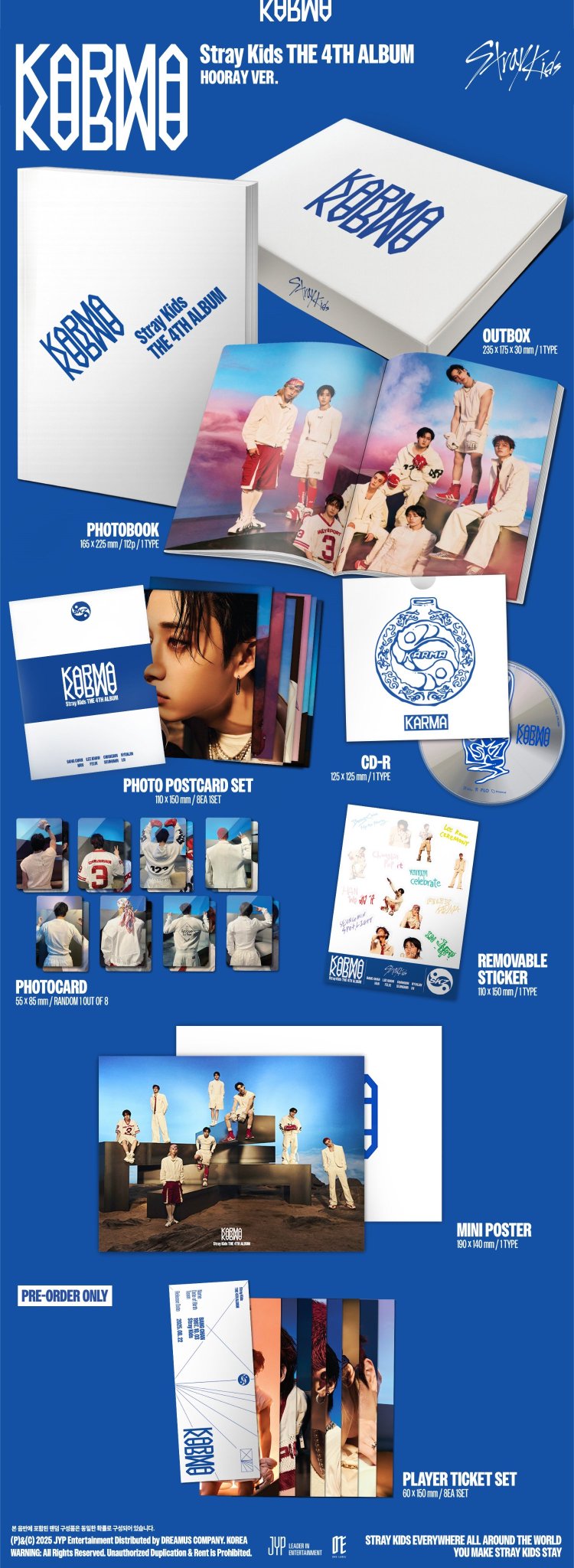 [PRE-ORDER] Stray Kids 4th album 'KARMA' - Ceremony/Hooray Version