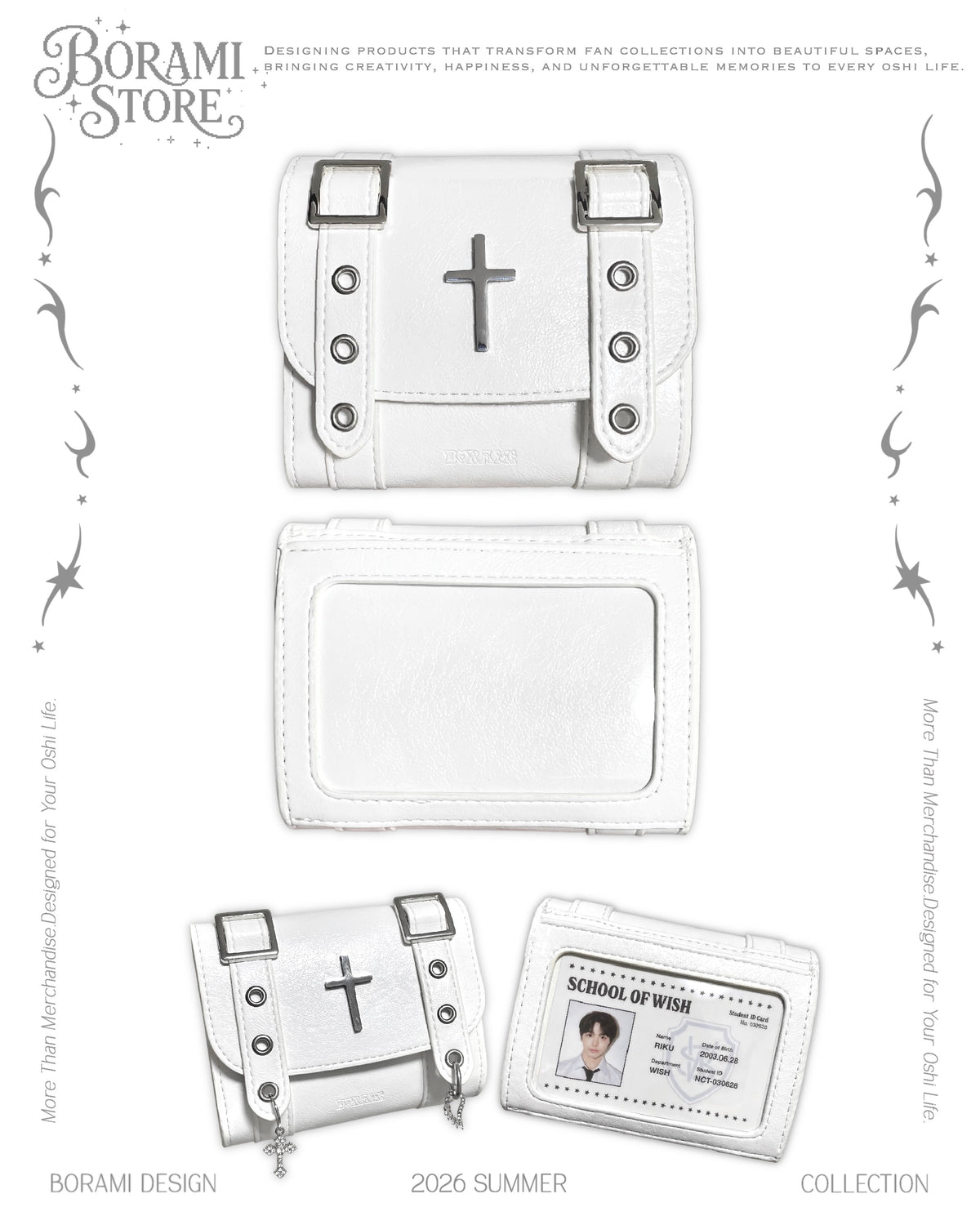Leather Multi Card Case White.ver - BORAMI Store